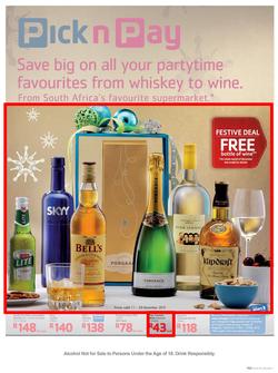 Pick N Pay : Save Big On All Your Partytime Favourites (11 Dec -29 Dec 2013), page 1