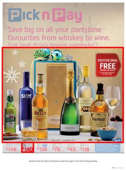 Pick N Pay : Save Big On All Your Partytime Favourites (11 Dec -29 Dec 2013), page 1