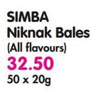 Simba Niknak Bales(All Flavours)-50x20G