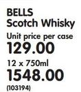 Bells Scotch Whisky-12x750ml