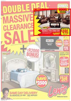 Lewis : Double Deal Massive Clearance Sale (6 Jan - 22 Feb 2014), page 1