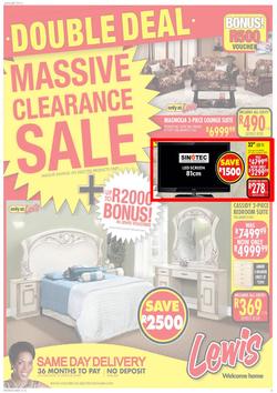 Lewis : Double Deal Massive Clearance Sale (6 Jan - 22 Feb 2014), page 1