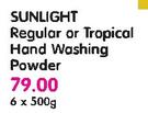 Sunlight Regular Or Tropical Hand Washing Powder-6x500g