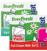 Everfresh Long Life Milk(All Variants)-1L No Vat Each