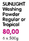 Sunlight Washing Powder Regular Or Tropical-6x500G
