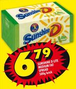 Sunshine D Lite Medium Fat Spread-500g Brick