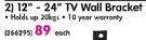 Ultra Link 12"-24" TV Wall Bracket