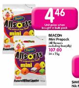 Beacon Mini Prepack(All Flavours Excluding Enerjelly)-24x75g