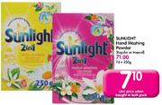 Sunlight Hand Washing Powder(Regular Or Tropical)-10x250g