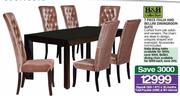 H & H Collection 7 Piece Italia And Bellini Dinining Room Suite