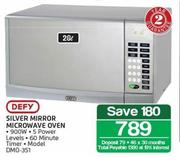 Defy 28Ltr Silver Mirror Microwave Oven DMO-351