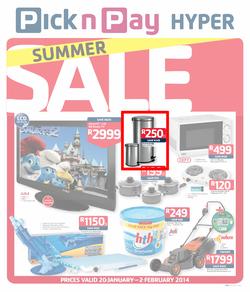 Pick N Pay Hyper :Summer Sale (20 Jan - 2 Feb 2014), page 1