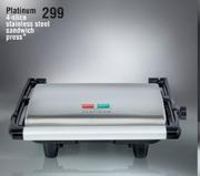 Platinum 4 Slice Stainless Steel Sandwich Press