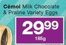 Cemol Milk Chocolate & Praline Variety Eggs-185gm