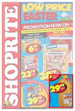 Shoprite Gauteng : Easter (7 Apr - 21 Apr 2014), page 1
