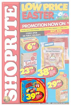 Shoprite Gauteng : Easter (7 Apr - 21 Apr 2014), page 1