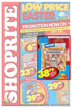 Shoprite Mpumalanga : Easter (7 Apr - 21 Apr 2014), page 1