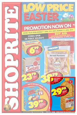 Shoprite Mpumalanga : Easter (7 Apr - 21 Apr 2014), page 1