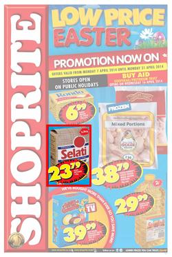 Shoprite Mpumalanga : Easter (7 Apr - 21 Apr 2014), page 1