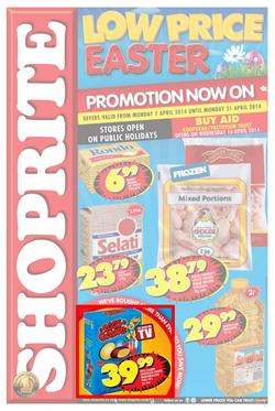 Shoprite Mpumalanga : Easter (7 Apr - 21 Apr 2014), page 1