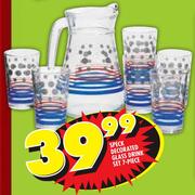 Speck Decorated Glass Drink Set-7-Piece