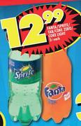 Fanta/Sprite/Tab/Coke Zero/Coke Light-2ltr Each