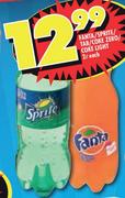 Fanta/Sprite/Tab/Coke/Zero/Coke Light-2L Each