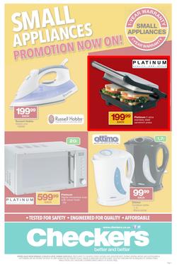 Checkers Eastern Cape : Small Appliances (21 Apr - 4 May 2014), page 1