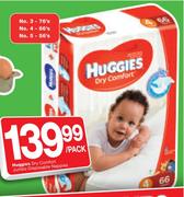 Huggies Dry Comfort Jumbo Disposable Nappies No,3-76's/No.4-66's/No.5-56's -Per Pack