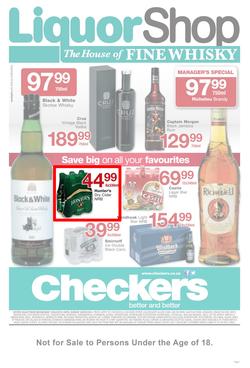 Checkers Mpumalanga : Liquor Shop (23 Apr - 4 May 2014), page 1