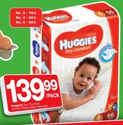 Huggies Dry Comfort Jumbo Disposable Nappies No.3-76's/No.4-66's/No.5-56's-Per Pack