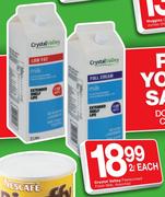 Crystal Valley Pasteurised Fresh Milk-2Ltr Each