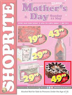 Shoprite Gauteng : Mother's Day (29 Apr - 11 May 2014), page 1