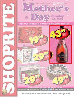 Shoprite Gauteng : Mother's Day (29 Apr - 11 May 2014), page 1