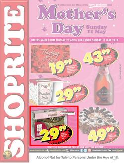 Shoprite Gauteng : Mother's Day (29 Apr - 11 May 2014), page 1