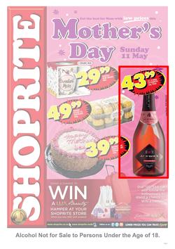 Shoprite KZN : Mother's Day (5 May - 11 May 2014), page 1