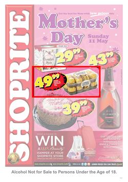 Shoprite KZN : Mother's Day (5 May - 11 May 2014), page 1