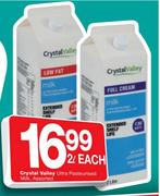 Crystal Valley Ultra Pasteurised Milk Assorted-2ltr Each
