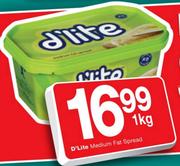 D'Lite Medium Fat Spread-1kg