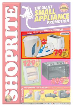 Shoprite Eastern Cape : Small Appliance (26 May - 8 Jun 2014), page 1