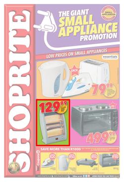 Shoprite Eastern Cape : Small Appliance (26 May - 8 Jun 2014), page 1