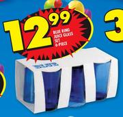 Blue Ring 6-Piece Juice Glass Set