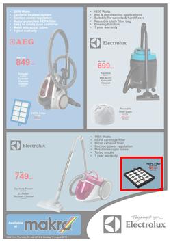 Makro : Electrolux Floor Care (25 Jul - 11 Aug 2013), page 1