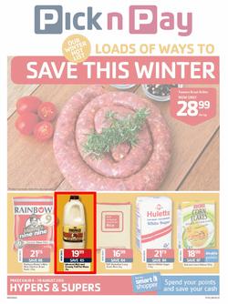 Pick N Pay Inland : More Ways To Save This Winter (6 Aug - 18 Aug 2013), page 1