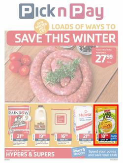 Pick N Pay Eastern Cape : More Ways To Save This Winter (6 Aug - 18 Aug 2013), page 1