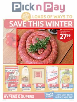 Pick N Pay Eastern Cape : More Ways To Save This Winter (6 Aug - 18 Aug 2013), page 1