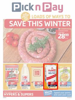 Pick N Pay KZN : More Ways To Save This Winter (6 Aug - 18 Aug 2013), page 1