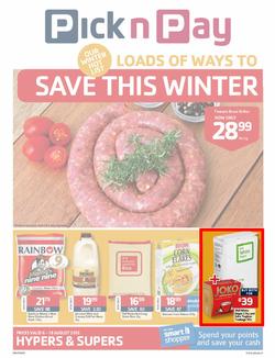Pick N Pay Western Cape : More Ways To Save This Winter (6 Aug - 18 Aug 2013), page 1