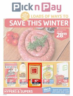 Pick N Pay Western Cape : More Ways To Save This Winter (6 Aug - 18 Aug 2013), page 1
