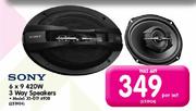Sony 6 x 9 420W 3 Way Speakers (XS-GTF 6938) - Per Set